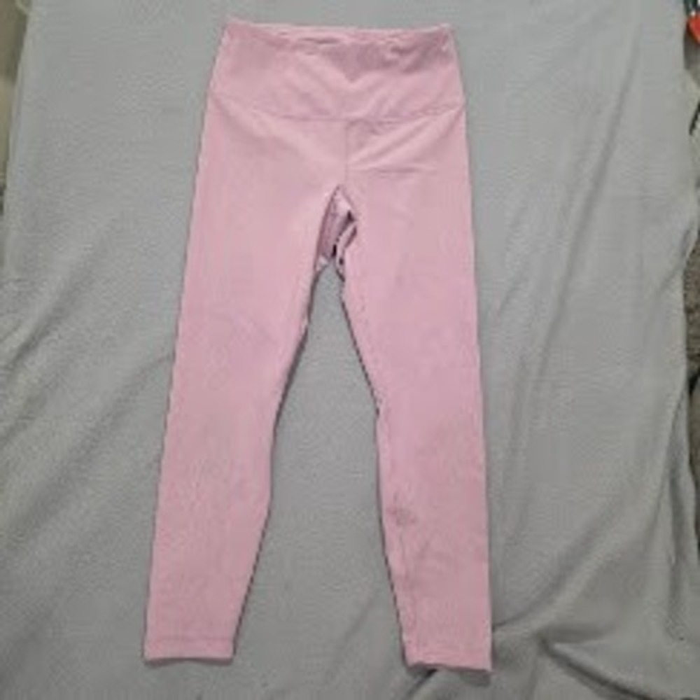 90 Degree by Reflex Pink Snakeskin Leggings High Waist Yoga Pants Medium 25"